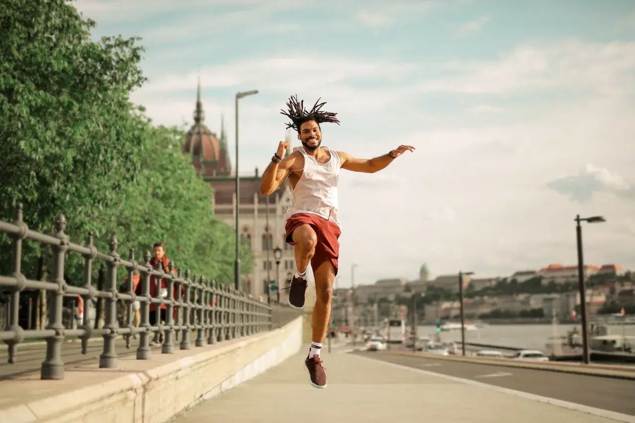 man running a 5k