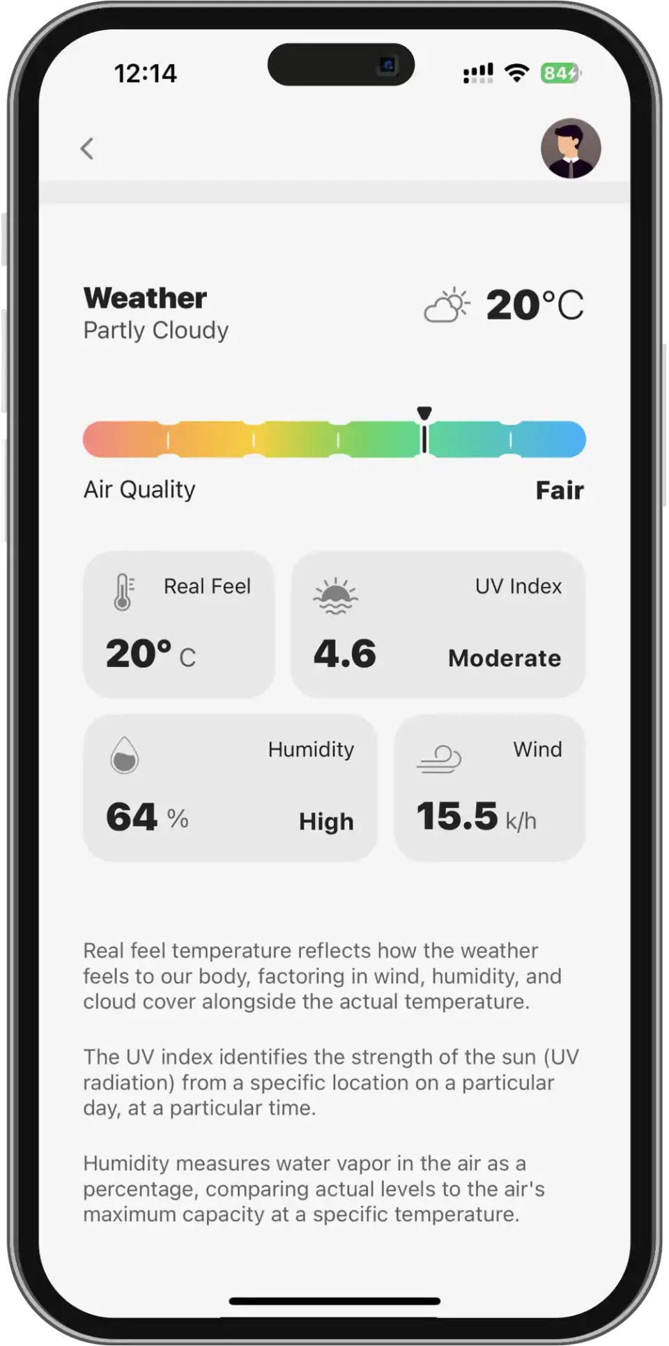 See how weather conditions affected your activity performance in fitAnalytica