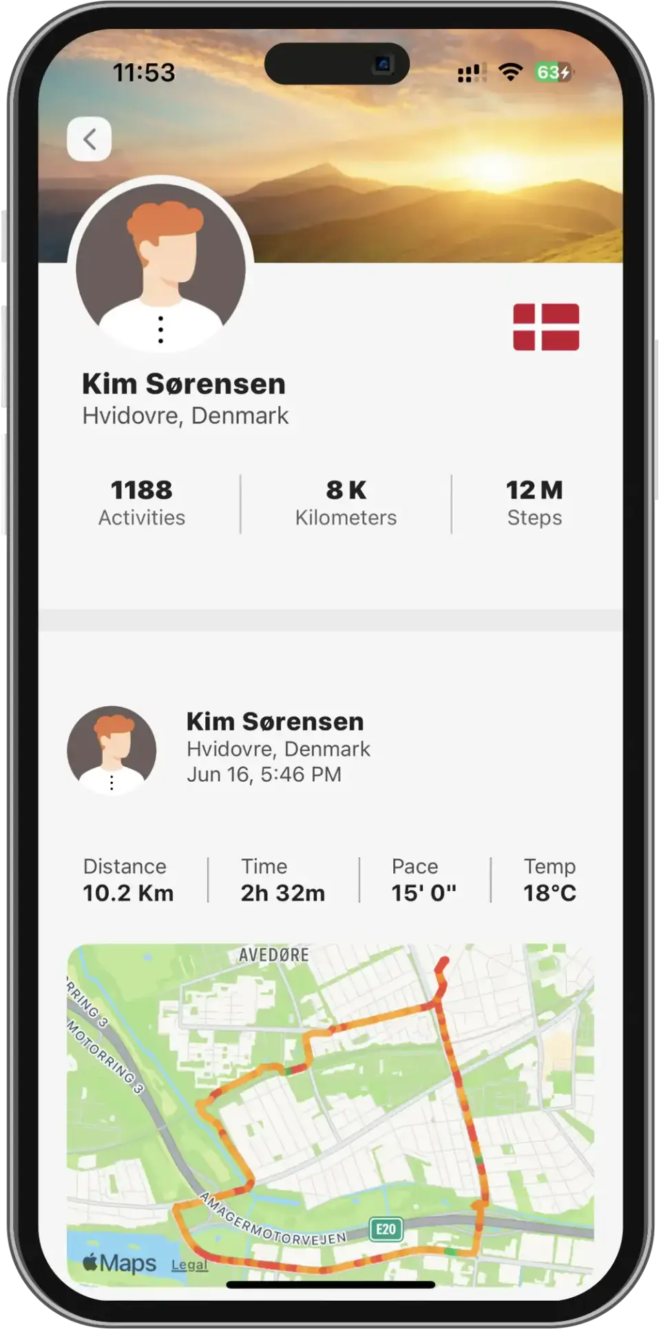 Create a social profile on fitanalytica